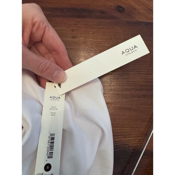 Aqua Athletic Golf Skort White W/Navy Contrast Trim Pull on Skort Sz S NWT $68 - Picture 13 of 16